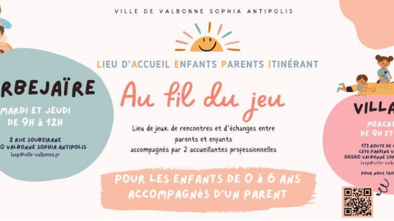 LAEP Garbejaïre Valbonne - lieu d'accueil enfants parents Sophia Antipolis